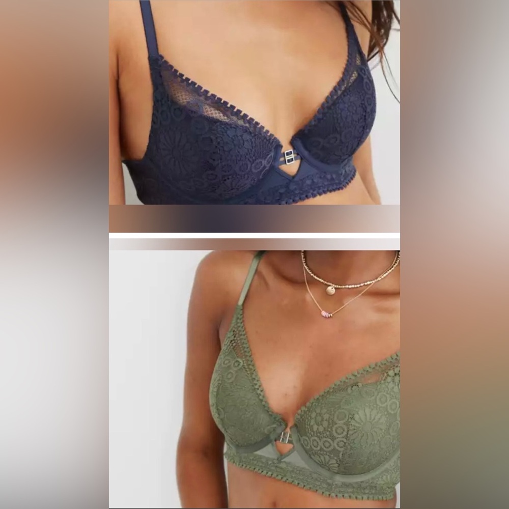 2 Aerie Real Power Plunge Push Up Joy Lace Bras